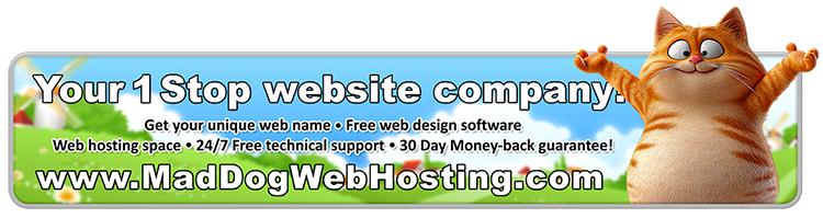 Be in charge of your own website! Get your from Mad Dog Web Hosting!